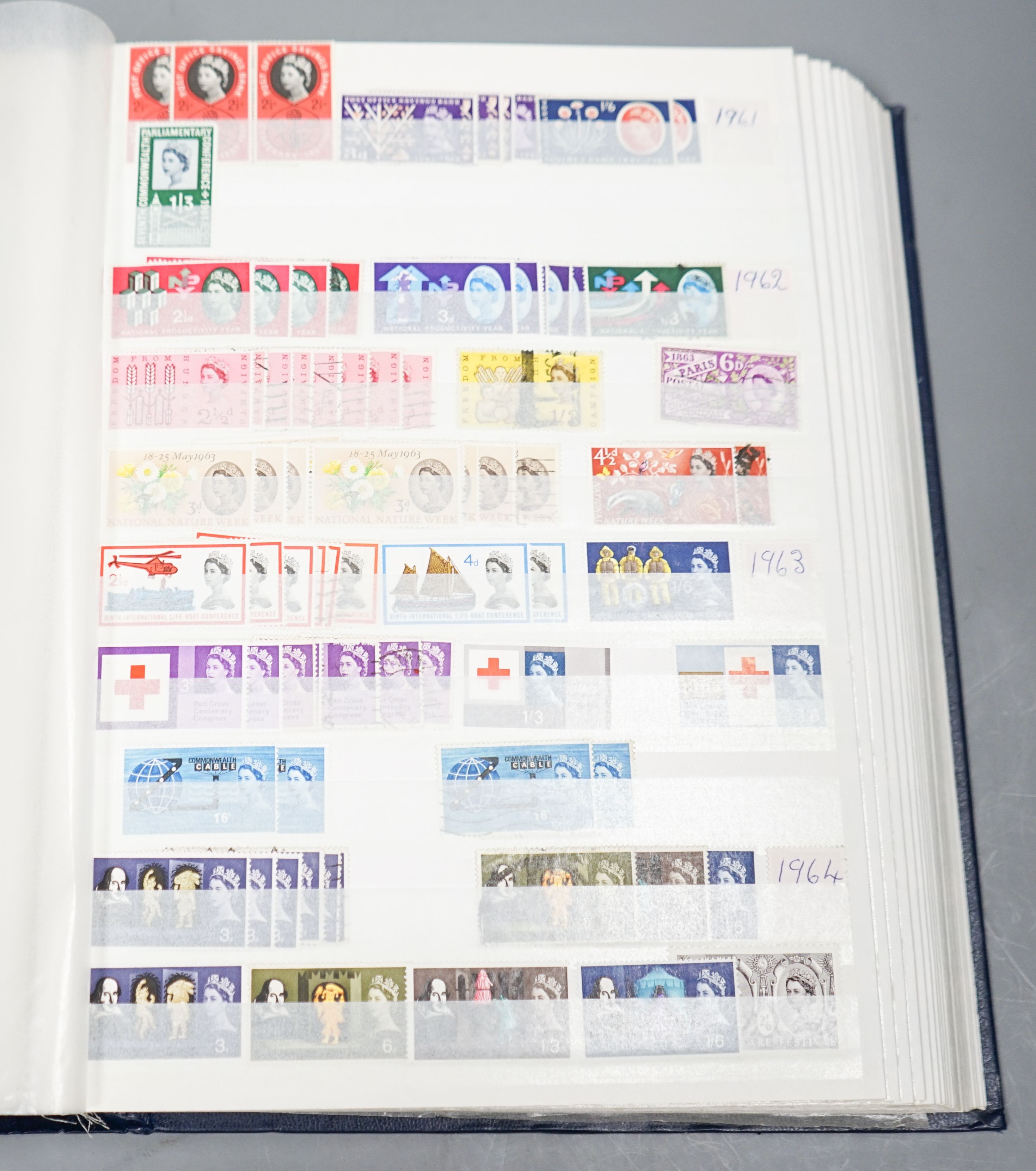 A large accumulation of World stamps in albums, stock books with Great Britain from 1d Reds to Modern Decimal Mint, Australia, Canada and New Zealand and loose (3 plastic tubs)